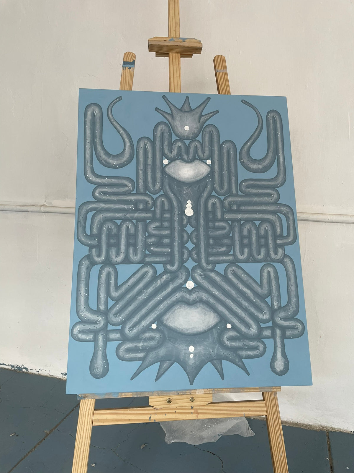 “As is heaven, so is hell.” - Acrylic on canvas, 70x80cm, 2024